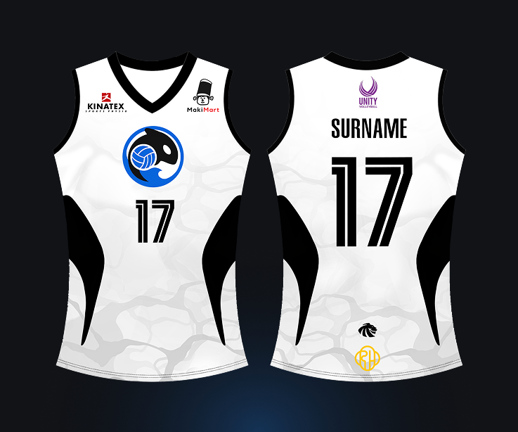 Orcas libero jersey white